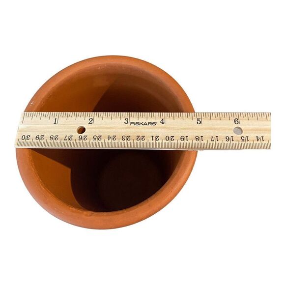 Vtg Italy Utensil Holder Wine Cooler Hand Painted Terracotta Floral Fruit 9.25" - Picture 9 of 9